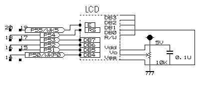 LCD接続回路図